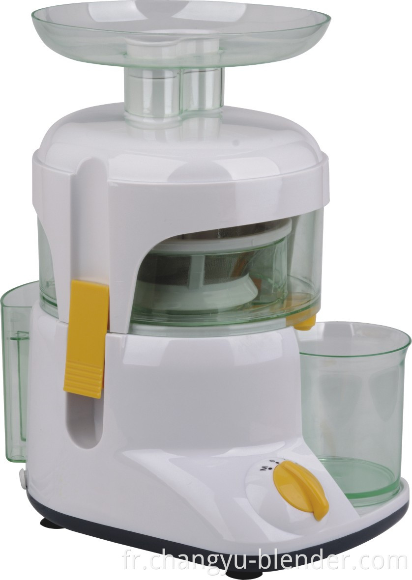 White household juicer with cup